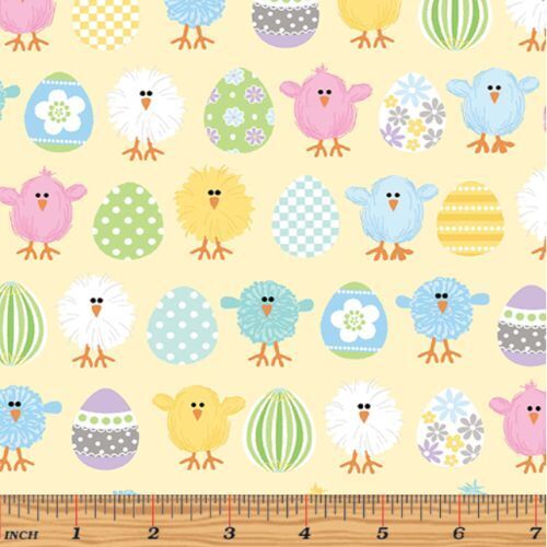 Fabric Remnant - Some Bunny Loves You Spring Bird 87cm