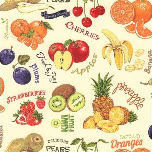 Fabric Remnant -Market Fresh Fruit 70cm