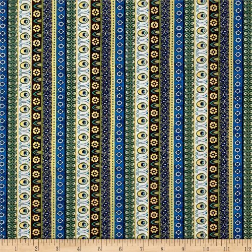 Exotic Floral Metallic Stripe By the Metre