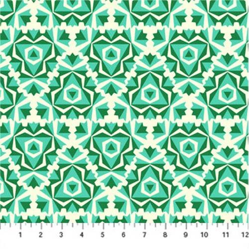 Fabric Remnant -True Kisses Pursuit Turquoise 53cm