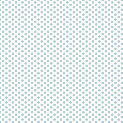 Fabric Remnant -Polked Polka Dots Aqua 84cm