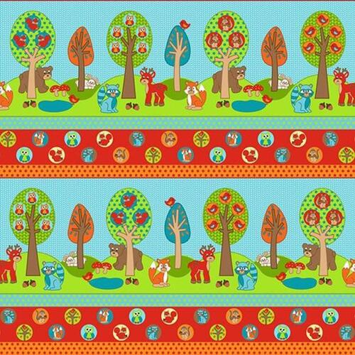 Woodland Park Animals Border Stripe Per Metre