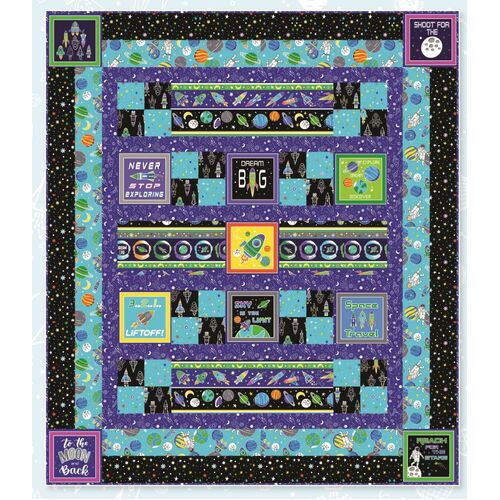 Lift Off Glow in the Dark Novelty Quilt Kit