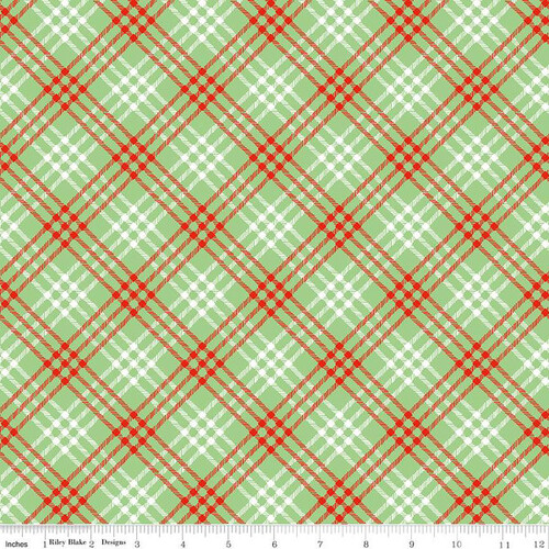 Riley Blake Christmas Joys Plaid Green C12253