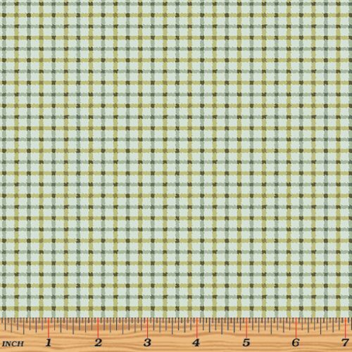 Fabric Remnant - Zelie Ann Plaid Sage 80cm
