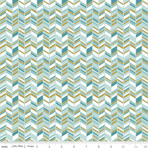 Fabric Remnant - Chloe and Friends Herringbone 45cm