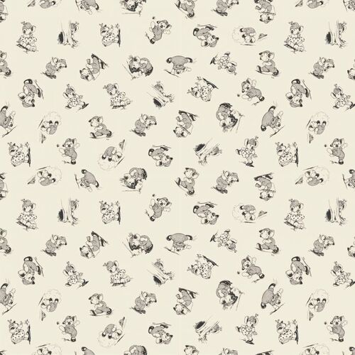 Fabric Remnant -Blinky Bill Scattered Koala and Friends 88cm