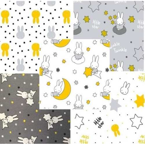 Miffy Twinkle Star FQ Fat Quarter Fabric Bundle