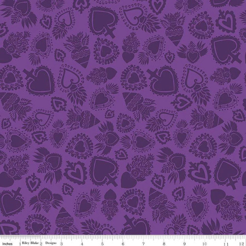 Riley Blake Amor Eterno Hearts Blender Purple C11813