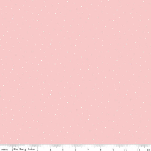 Riley Blake Dapple Dot Spots Frosting Pink C640