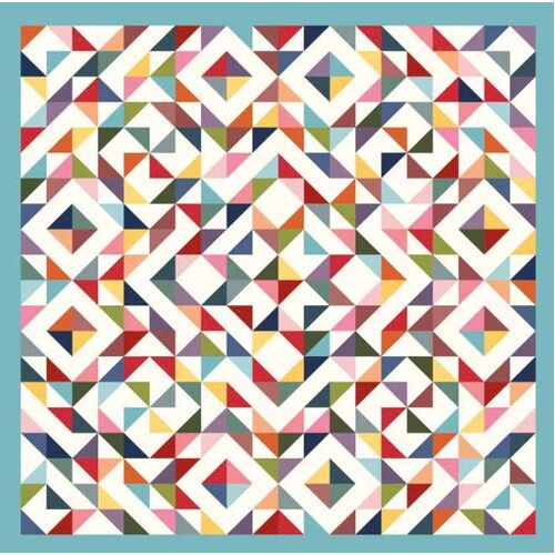 Riley Blake Rainbow Tiles Dapple Dot Spots Quilt Kit