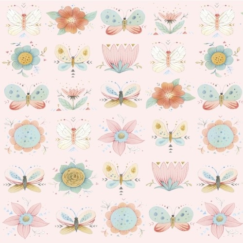 Dream Catchers Butterfly Floral Pink