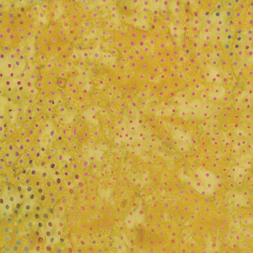 Fabric Remnant - Marble Dots Batik Yellow 33cm