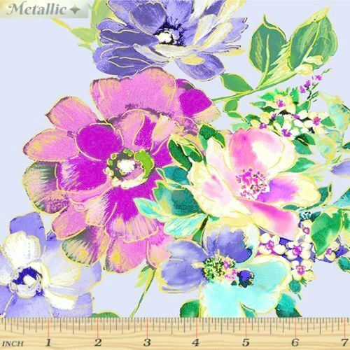 Fabric Remnant -Watercolour Wishes Bouquet 92cm