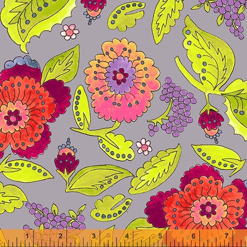 Happy Chances Floral Garden Grey 52691-3