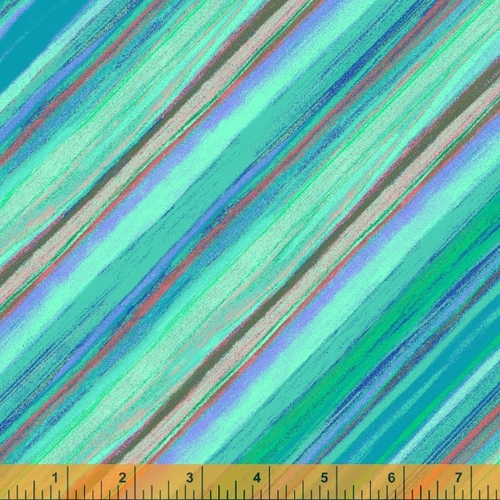 Vista Diagonal Bias Stripe Meadow Aqua 52804D-6