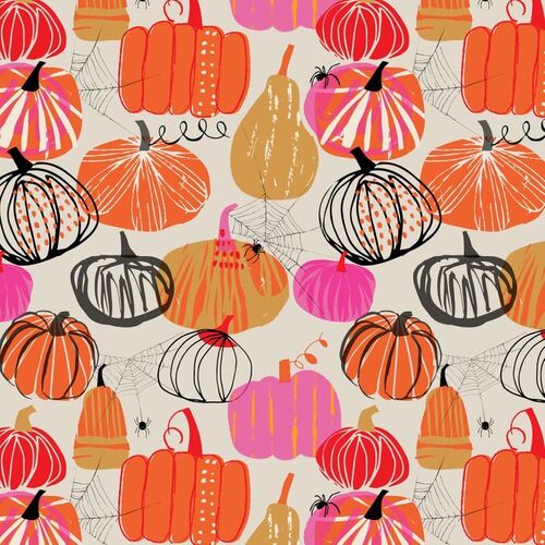 Fabric Remnant -Dashwood Full Moon Pumkins Toss 92cm