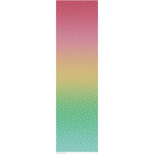 Fabric Remnant -Gem Stones Bright Ombre Rainbow  79cm