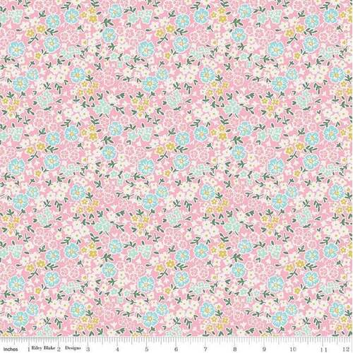 Fabric Remnant -	 Milk and Honey Flower Patch 69cm
