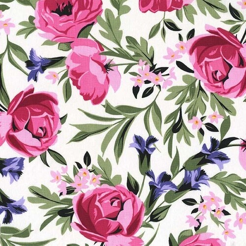Fabric Remnant - Bed of Roses Rose 60cm