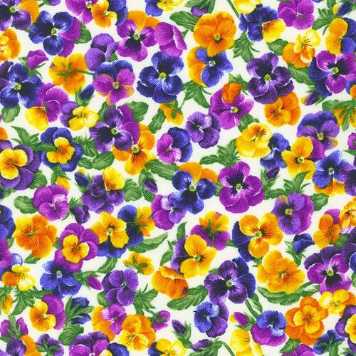Brightly So Packed Pansies Natural White 2117214