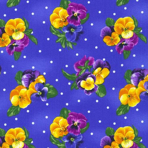 Brightly So Pansy Bouquet Spots Blue 211714