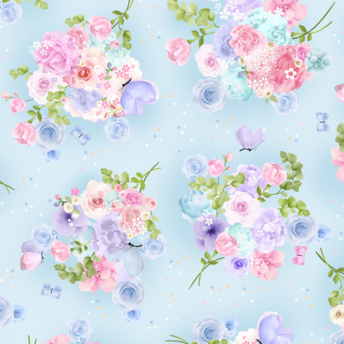 Wonderous Woodland Fresh Bouquet Aqua 10521A
