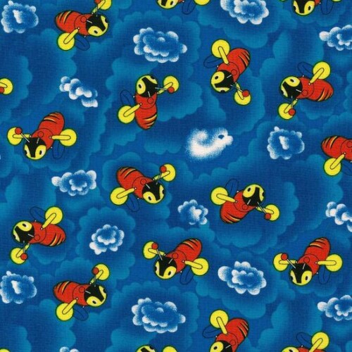 Buzzy Bees Clouds Blue 85370 