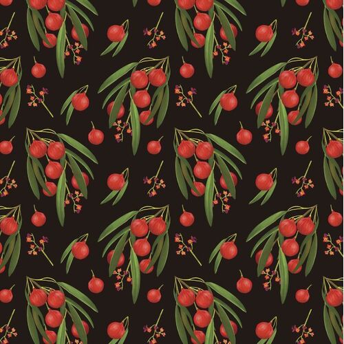 Fabric Remnant -Orenda Joy Green 2 Australian Red Gum 64cm