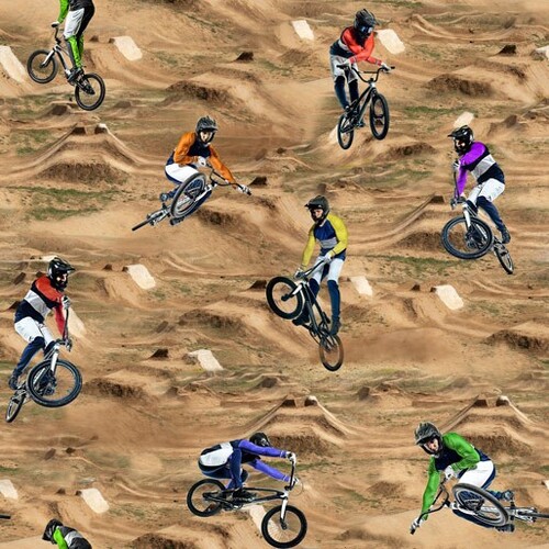 Bunny Hop Mania BMX Bike Riders Dirt Brown 1115E