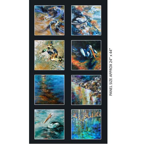 Pelican Plus Water Habitats Birds 24" Panel  0191D