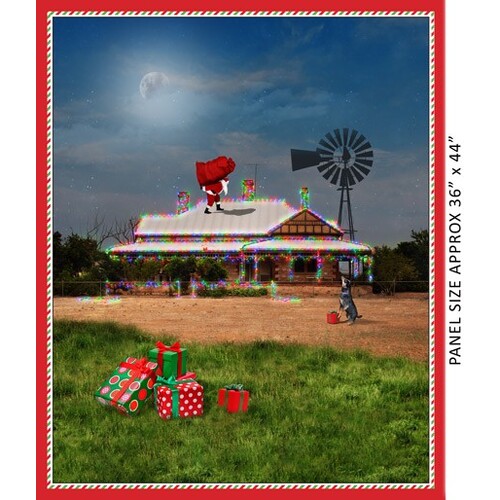 The Night Before Christmas Farm House 36" Panel 1117B