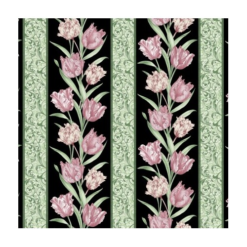 Evelyns Etched Tulips Stripe 3312