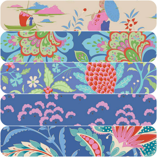 Tilda Bloomsville 1/2 Metre Floral Bundle Blueberry Dove