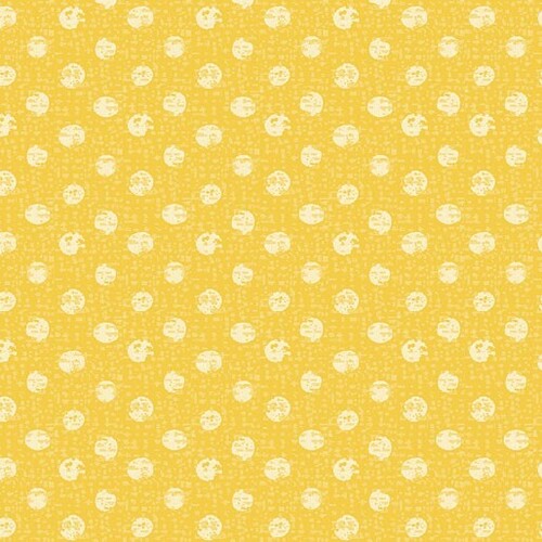 Fabric Remnant -Sweet Safari Dots Yellow 51cm