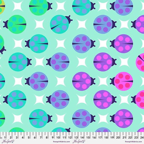 Fabric Remnant - Tula Pink 108" Wideback Lady Beetles 83cm