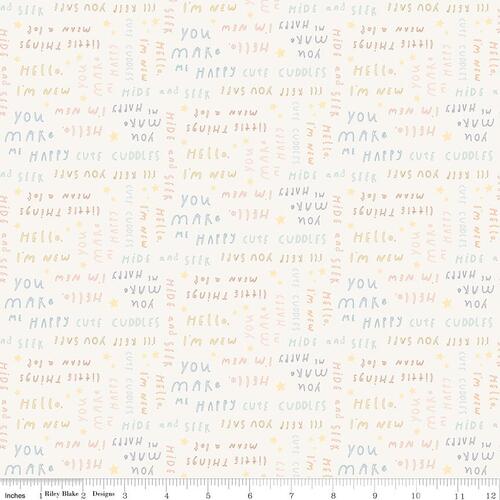 Little Things Text Words Off White C12153