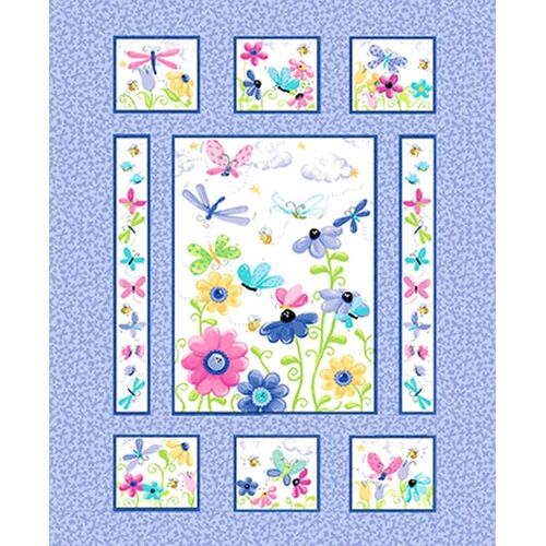 Susybee Flutter the Butterfly 36" Quilt Panel Lilac SB20340-520