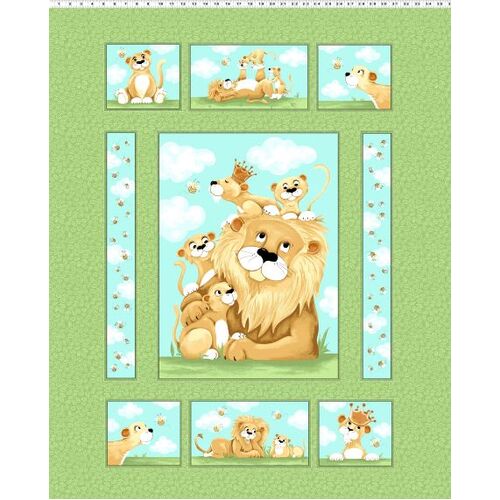 Susybee Lyon the Lion 36" Quilt Panel SB20344-830