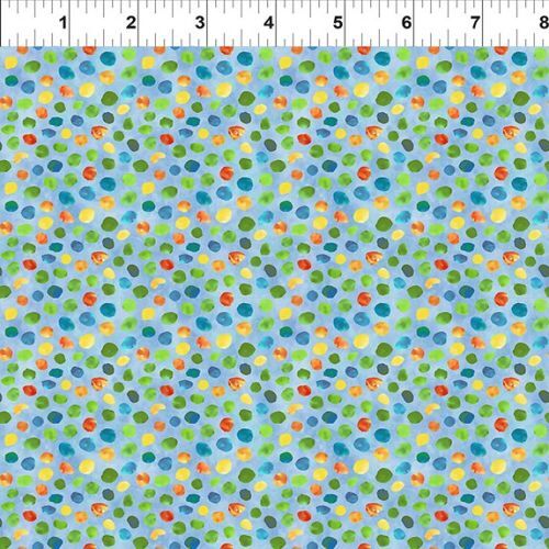 Jungle Friends Scattered Dots Multi Blue 8JF-1