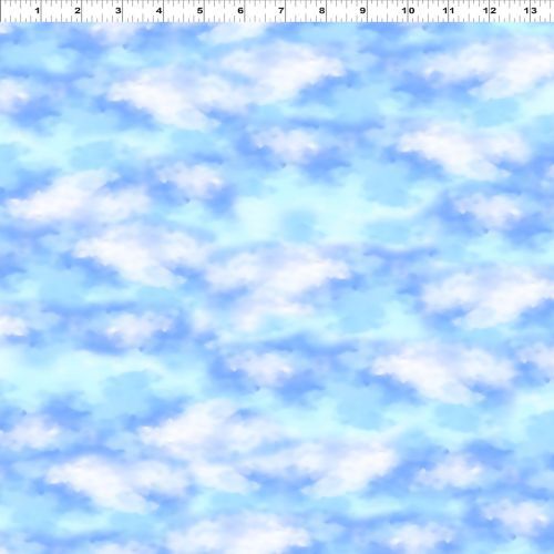 Jungle Friends Clouds Sky Blue 7JF-1