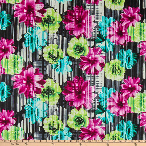 Fabric Remnant - Beauty in Bloom Large Floral 34cm