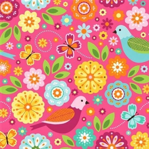 Fabric Remnant - HTF Summer Song 2 Bird Floral 70cm