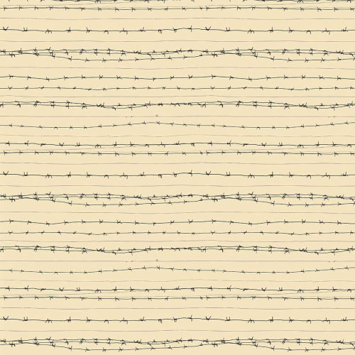 Fabric Remnant -Remembering ANZAC Barbed Wire 52cm