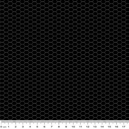 Fabric Remnant -Keep It Reel Fish Nets Netting Black 88cm