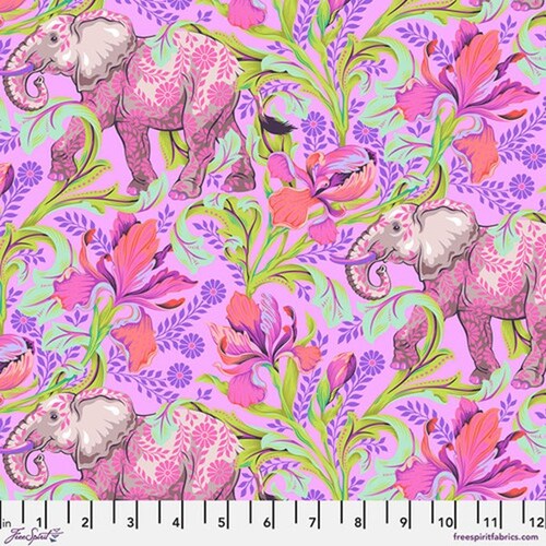 Tula Pink Everglow Elephant All Ears Cosmic PWTP202