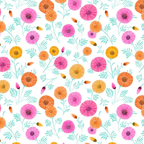 Garden Flight Floral White Multi 4747MU