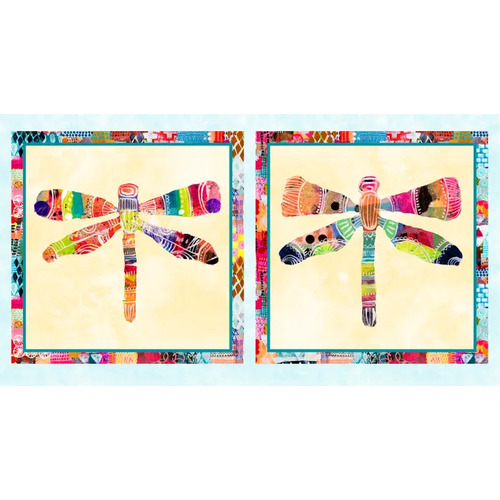 Garden Flight Dragonfly Block Panel 4743PA