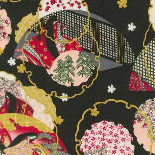 Imperial Collection Metallic Oriental Fans 21200-122