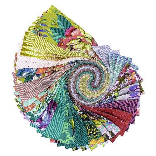 Tula Pink Moon Garden Designer Jelly Roll Strips